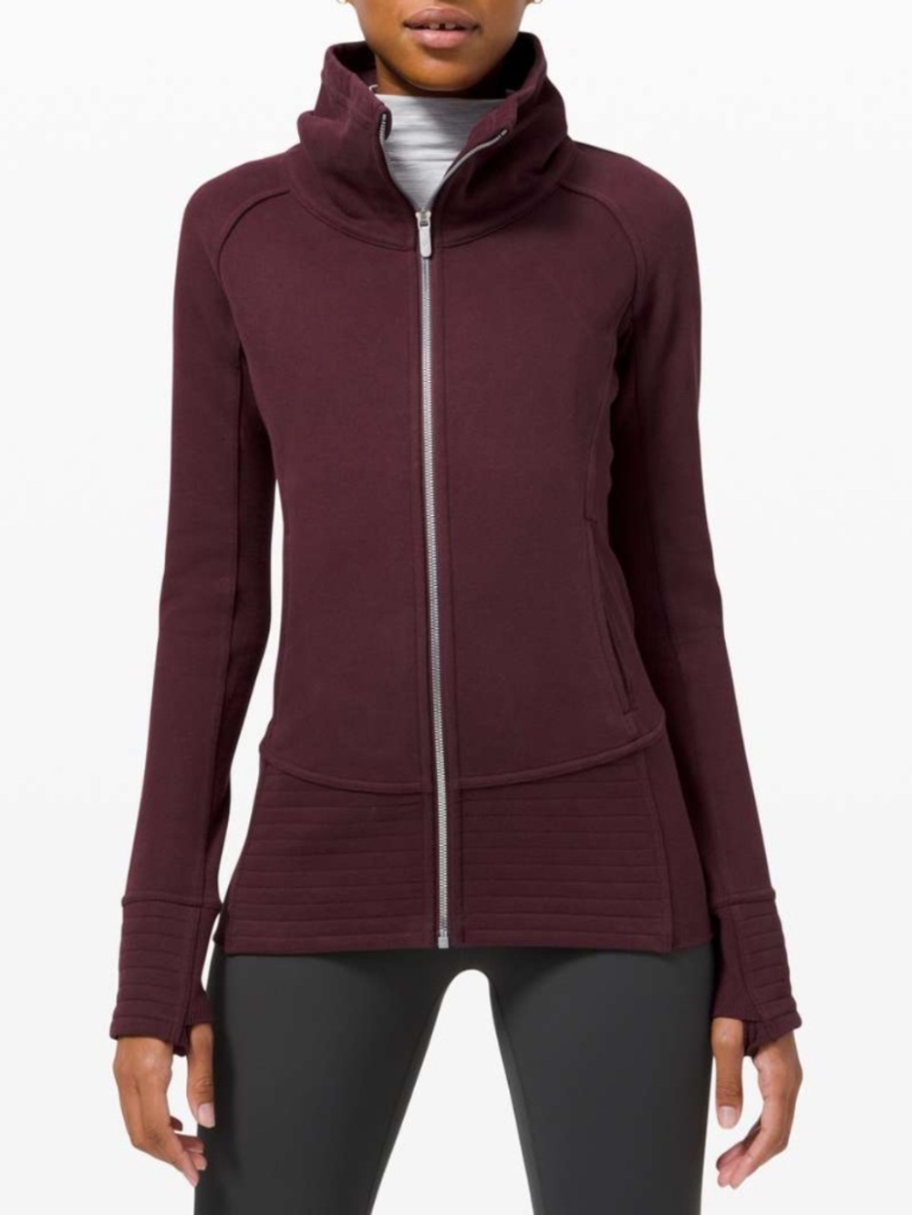 Lululemon Radiant Jacket II Cassis Athletic High Neck Cotton Fleece 10